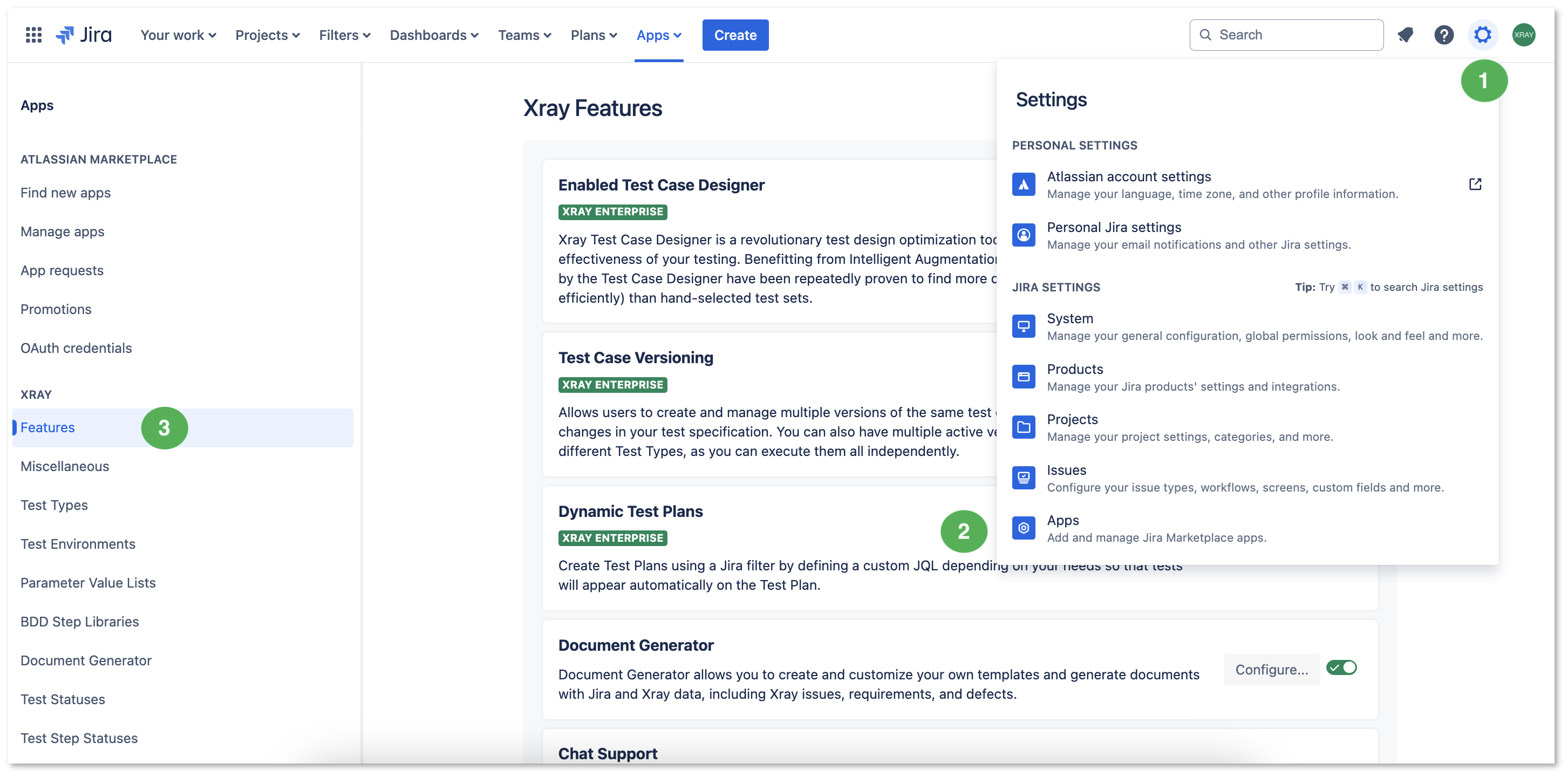 Xray Cloud Documentation > Xray In-App Notifications > Figure 1 - Apps.png (Figure 2 - Apps) Figure 2 - Apps
