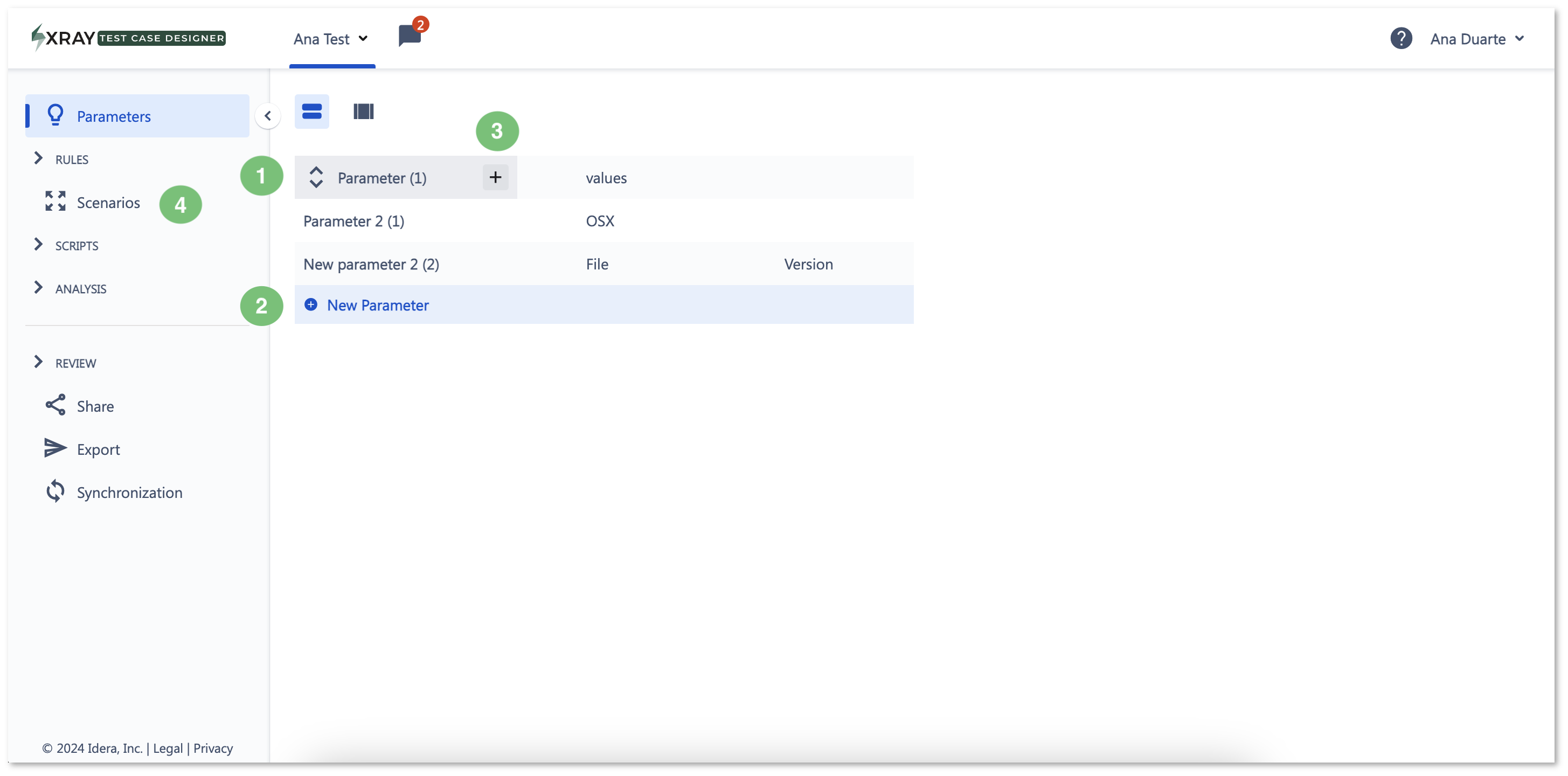 Xray Cloud Documentation > Forced Interactions > Figure 3 - New parameter.png (Figure 2 - Parameter) Figure 2 - Parameter