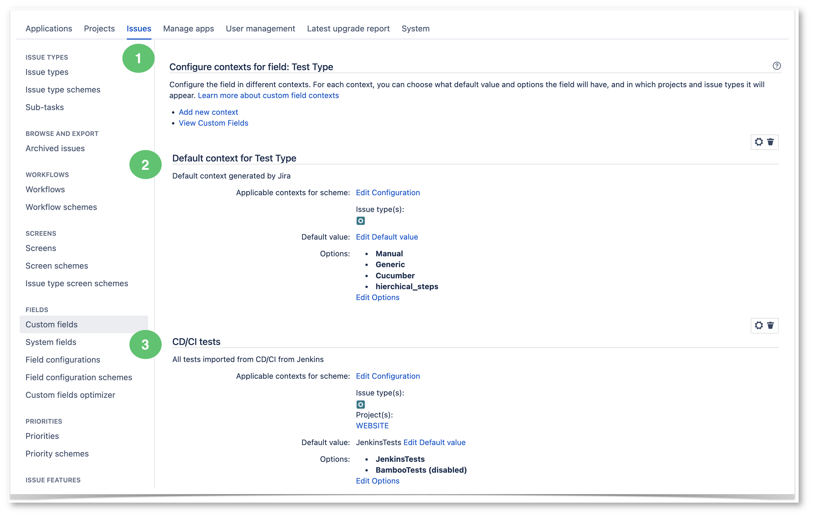 XRAY 7.6.0 > Manage Test Types > Figure 2 - Issues.png (Figure 2 - Issues) Figure 2 - Issues
