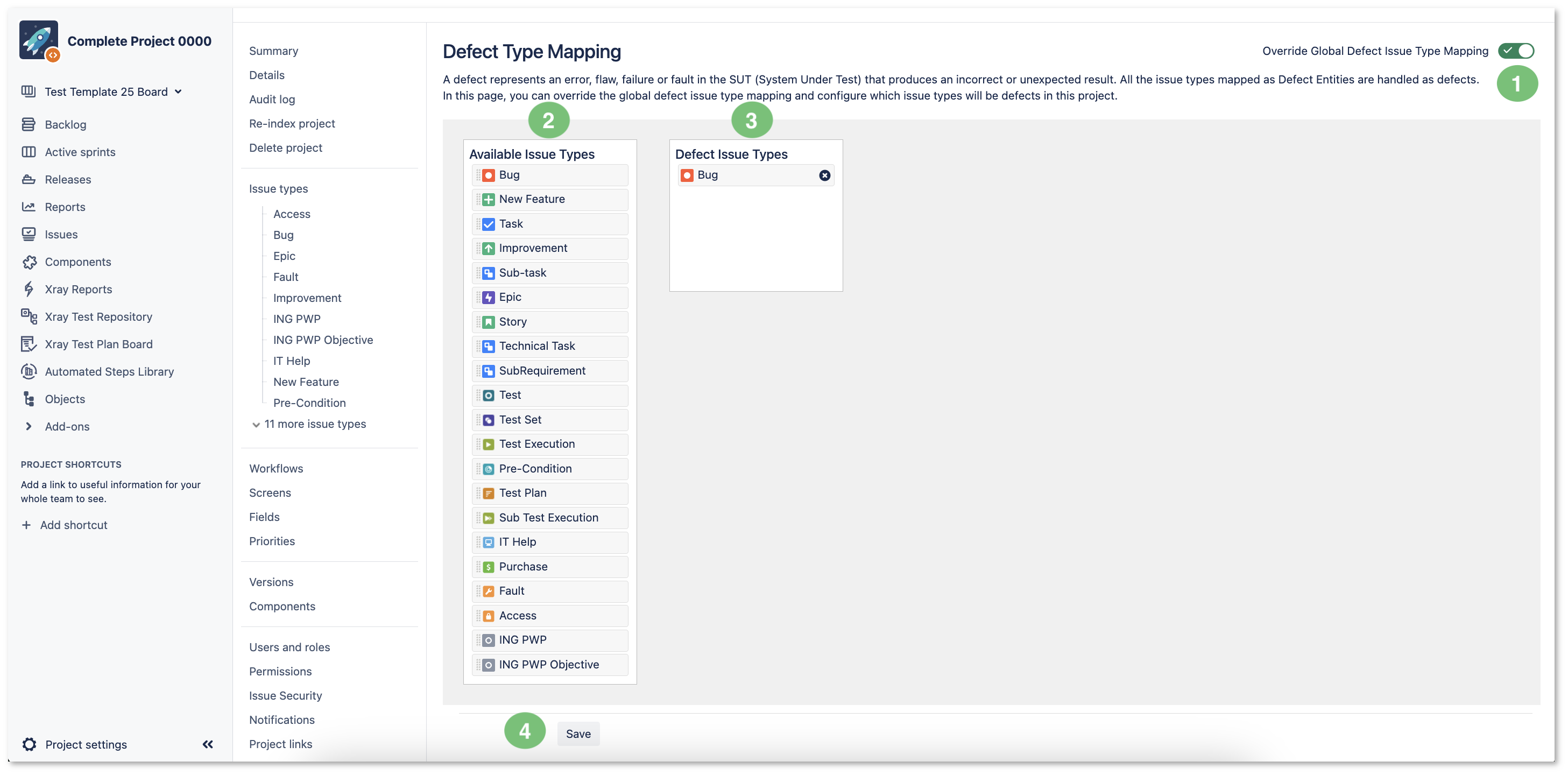Xray Server + DC > Configuring Defect Type Mapping > Figure 3 - Defect type mapping.png (Figure 3 - Defect type mapping) Figure 3 - Defect type mapping