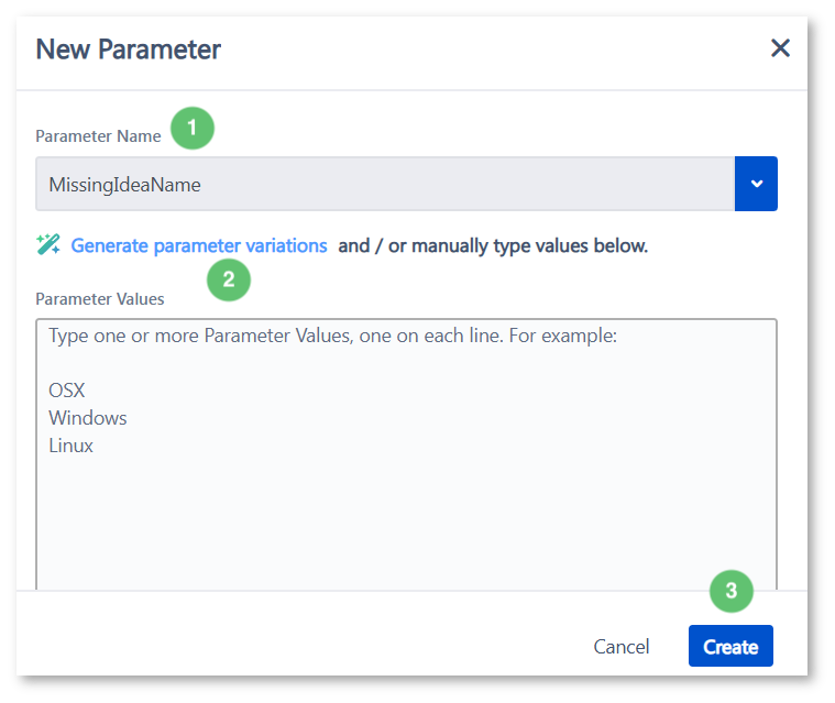 Figure 8 - Parameter name