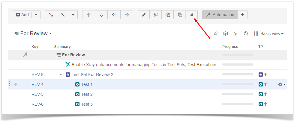Xray for Jira 3.1 > Integration with Structure > TSdelete.png